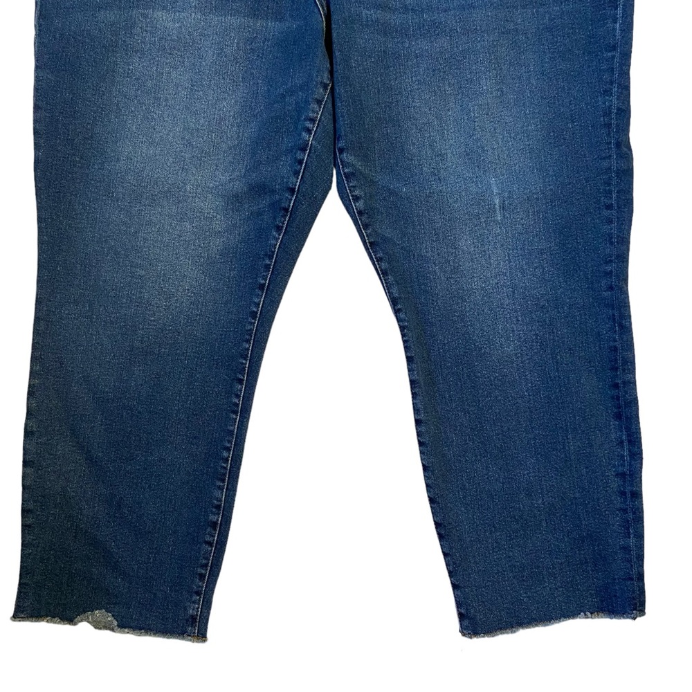 KUT FROM THE KLOTH Crop Straight Leg Raw Hem Stretch Jeans Size 24W - Picture 3 of 11